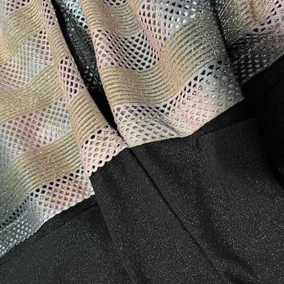 M. Miranda Women's Top Plus Size 20 Formal Mesh Metallic Overlay Special Occasio - Picture 5 of 5